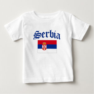 T-shirt Pour Bébé Drapeau de la Serbie