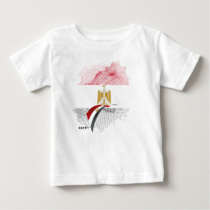 T-shirt Pour Bébé Drapeau de l'Égypte