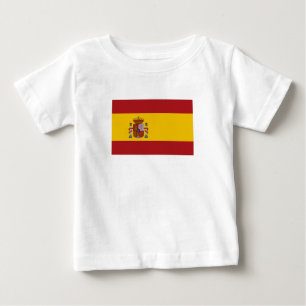 T-shirt Pour Bébé Drapeau de l'Espagne