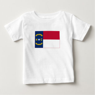 T-shirt Pour Bébé Drapeau de l'État de Caroline du Nord