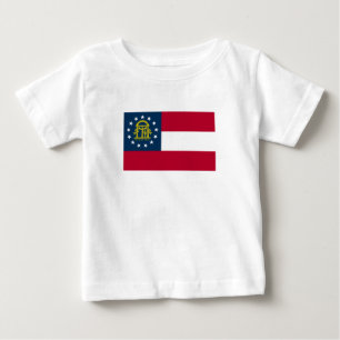 T-shirt Pour Bébé Drapeau de l'État de Géorgie