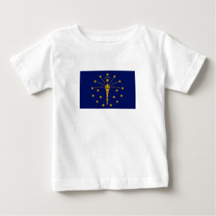T-shirt Pour Bébé Drapeau de l'État de l'Indiana