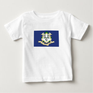 T-shirt Pour Bébé Drapeau de l'État du Connecticut