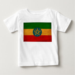 T-shirt Pour Bébé Drapeau de l'Ethiopie