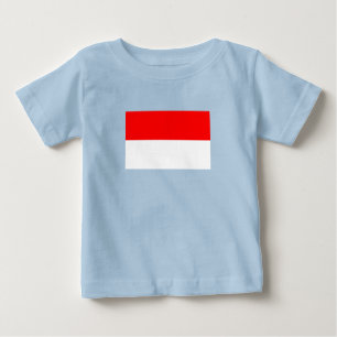 T-shirt Pour Bébé Drapeau de l'Indonésie