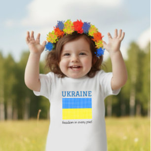 T-shirt Pour Bébé Drapeau de l'UKRAINE