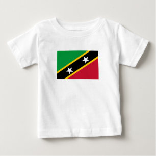 T-shirt Pour Bébé Drapeau de Saint-Christophe-et-Niévès