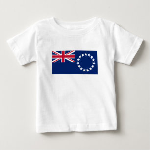 T-shirt Pour Bébé Drapeau des Îles Cook