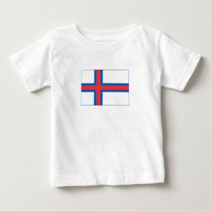 T-shirt Pour Bébé Drapeau des îles Féroé