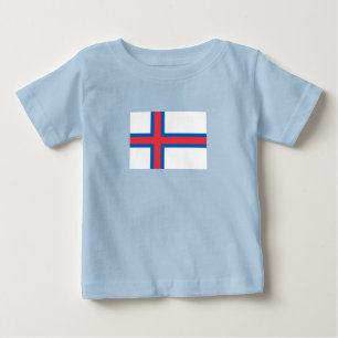 T-shirt Pour Bébé Drapeau des îles Féroé