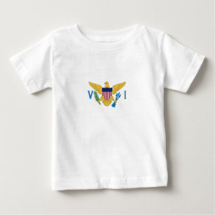 T-shirt Pour Bébé Drapeau des îles Vierges américaines