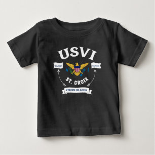 T-shirt Pour Bébé Drapeau des îles Vierges américaines St. Croix U