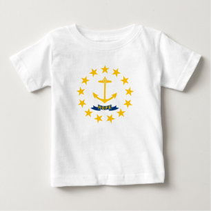 T-shirt Pour Bébé Drapeau d'État de Rhode Island