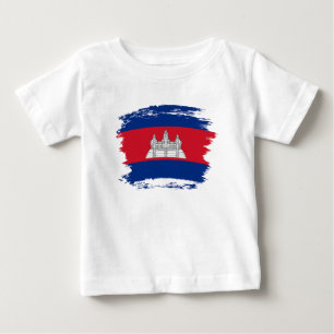 T-shirt Pour Bébé drapeau du Cambodge