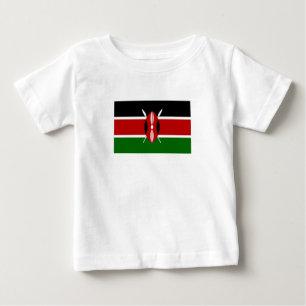 T-shirt Pour Bébé Drapeau du Kenya
