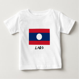 T-shirt Pour Bébé Drapeau du Laos
