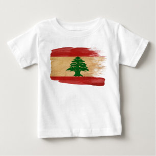 T-shirt Pour Bébé Drapeau du Liban