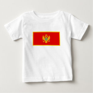 T-shirt Pour Bébé Drapeau du Monténégro