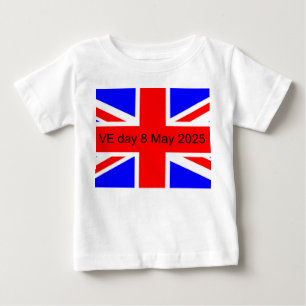 T-shirt Pour Bébé Drapeau du Royaume-Uni VE jour 2025