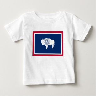 T-shirt Pour Bébé Drapeau du Wyoming
