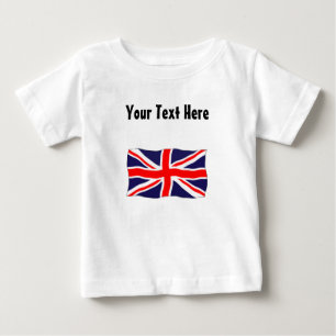 T-shirt Pour Bébé Drapeau d'Union Jack - personnalisable avec votre