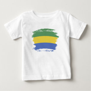 T-shirt Pour Bébé Drapeau Gabon