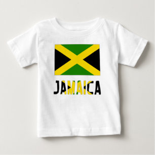 T-shirt Pour Bébé Drapeau jamaïcain et Jamaïque