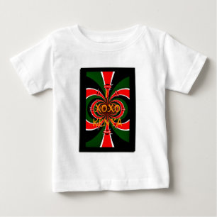 T-shirt Pour Bébé Drapeau Kenya d'inspiration africaine - Art Abstra