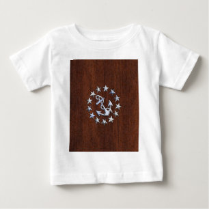 T-shirt Pour Bébé Drapeau Nautique Américain Wet Look