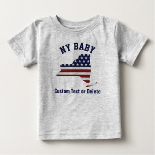 T-shirt Pour Bébé Drapeau patriotique de New York Etats-Unis
