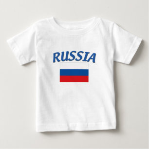 T-shirt Pour Bébé Drapeau russe