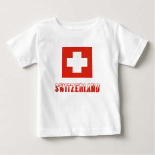 T-shirt Pour Bébé Drapeau suisse et Suisse