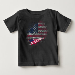 T-shirt Pour Bébé Drapeau USA