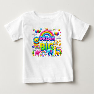 T-shirt Pour Bébé "Dream Big : Royal Rainbow Tee"