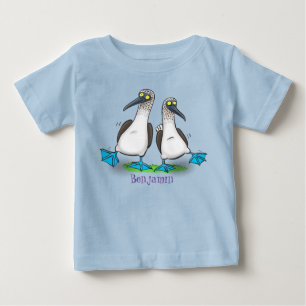 T-shirt Pour Bébé Drôle bleu pieds croisés dessin de dessins animés