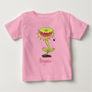 T-shirt Pour Bébé Drôle carnivore Vénus piège à mouches plante dessi
