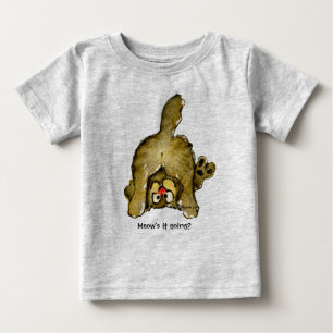 T-shirt Pour Bébé Drôle Cartoon Cat Meow ça va ?