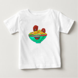T-shirt Pour Bébé Drôle dessin animé spaghetti boules de viande art