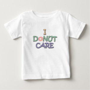 T-shirt Pour Bébé Drôle Doughnut Pun Typographie Design Je ne m'en f