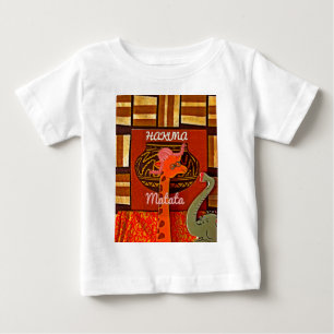 T-shirt Pour Bébé Drôle Giraffe avec texte cool Hakuna Matata Design