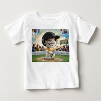 T-shirt Pour Bébé Drôle lapin Batsmen Cricket