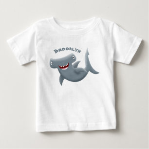 T-shirt Pour Bébé Drôle mignon requin marteau dessin animé