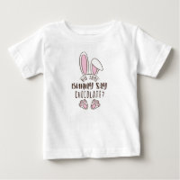 Drôle Pâques A Fait Un Lapin Dit Chocolat Pun Mign