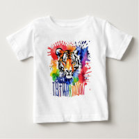 Drôle tigre coloré à l'aquarelle