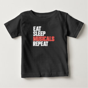 T-shirt Pour Bébé Eat Sleep Comédie musicale Répéter Actrice de Broa