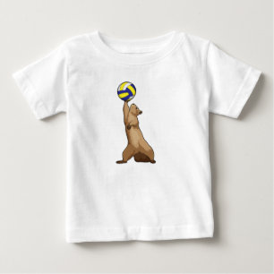 T-shirt Pour Bébé Écureuil avec volleyball