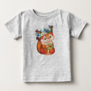 T-shirt Pour Bébé écureuil orange