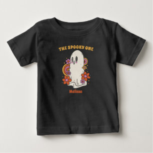 T-shirt Pour Bébé Éffrayant Halloween 1er anniversaire Fantôme flora