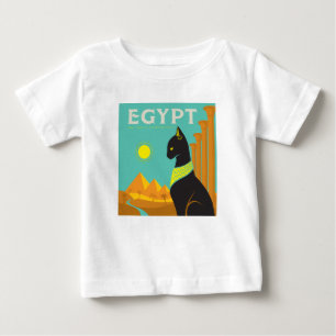 T-shirt Pour Bébé Égypte   Terre du Pourcentage Feline
