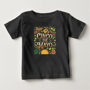 T-shirt Pour Bébé Éléments de fête mignons de la fête Cinco De Mayo